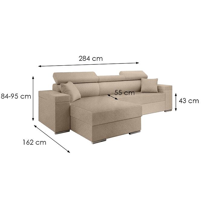 Rohová sedacia súprava Focus S Doha 4 ľavý,3