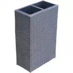 Prútený kvetináč 51x28x79h čierny