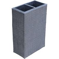Prútený kvetináč 51x28x79h čierny