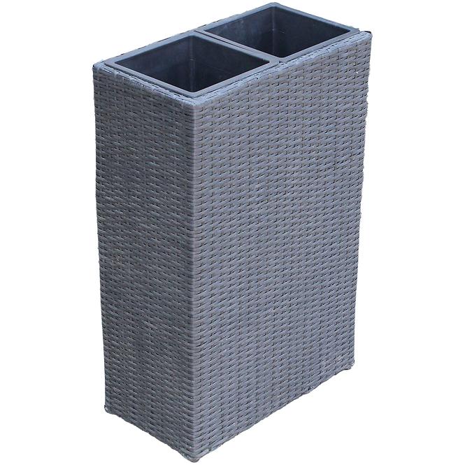 Prútený kvetináč 51x28x79h čierny