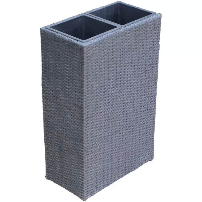 Prútený kvetináč 51x28x79h čierny