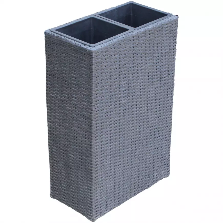 Prútený kvetináč 51x28x79h čierny