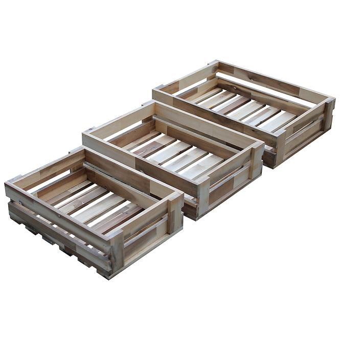 Akáciový box 36x26x11 prírodný 