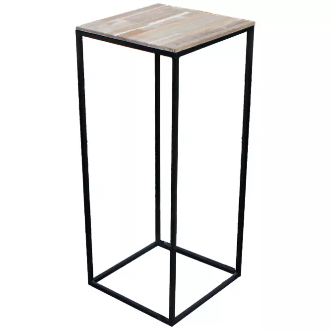 Stojan akácia/kov 42x102h prírodný