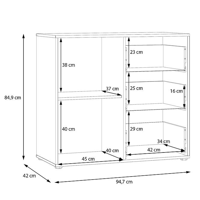 Komoda Mokkaro Mokk221l-M802 Piesok/Dub Mauvella