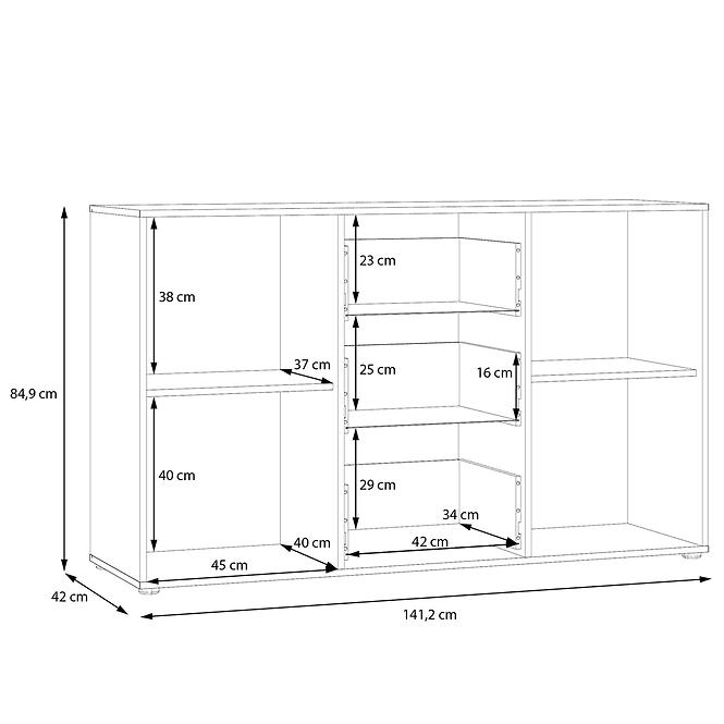 Komoda Mokkaro Mokk231-M802 Piesok/Dub Mauvella 042025