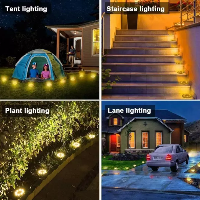 Solárna lampa Sagita Dyski x4 46833