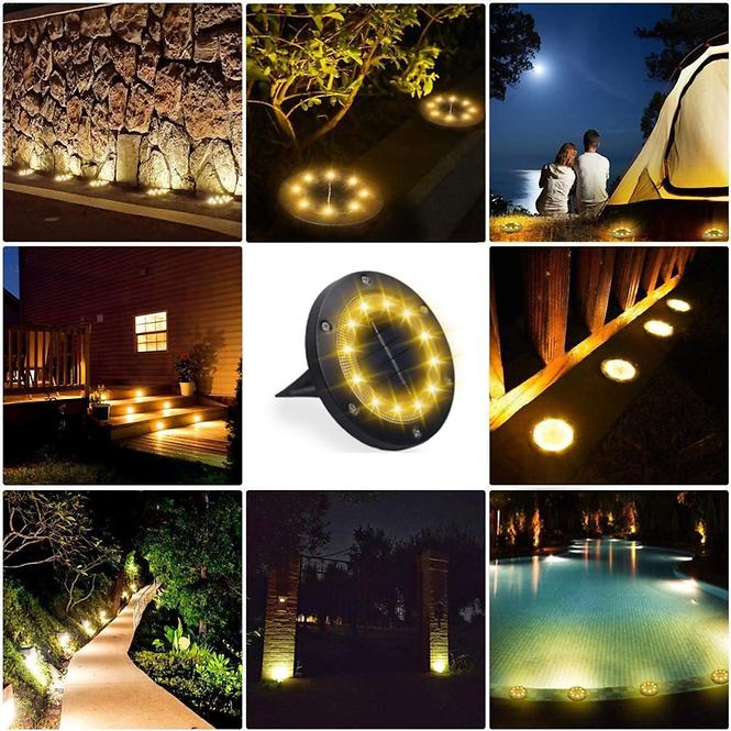 Solárna lampa Sagita Dyski x4 46833
