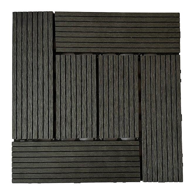 Terasová dlaždica WPC Antracit 300x300 mm