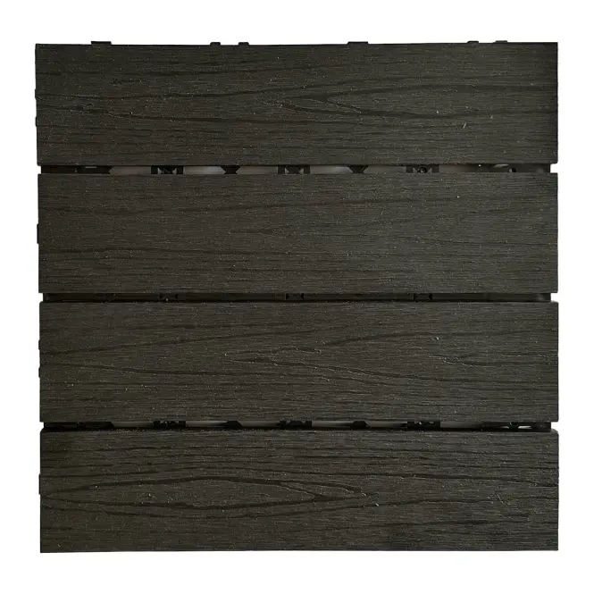Terasová dlaždica drevená štruktúra Antracit 300x300 mm