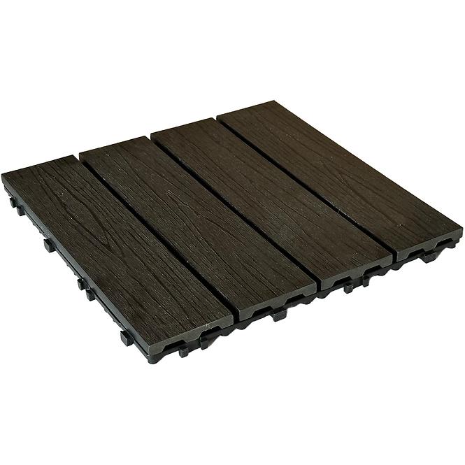 Terasova dlazdica drevena struktura Antracit 300X300,2