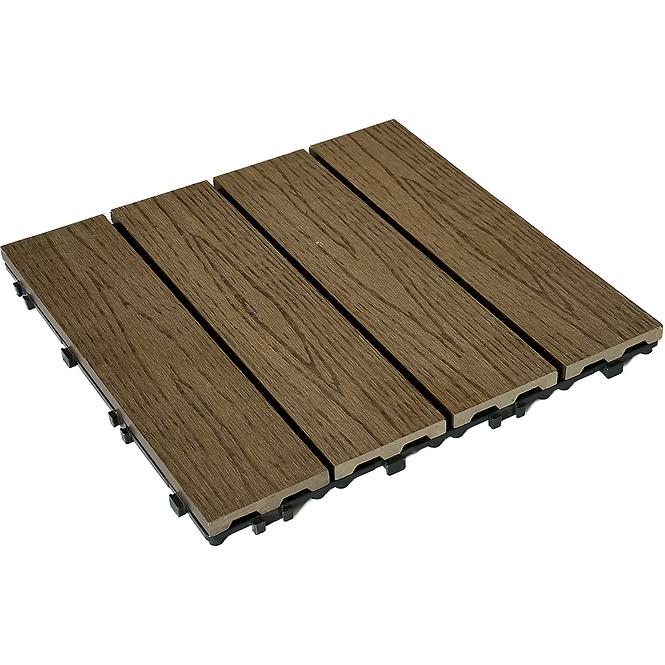 Terasova dlazdica drevena struktura Antracit 300X300,2