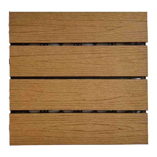 Terasová dlaždica WPC -  drevená štruktúra Antracit 300x300 mm
