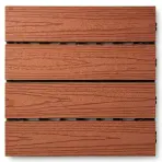 Terasová dlaždica WPC -  drevená štruktúra Teak 300x300 mm
