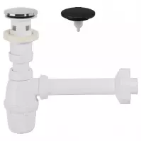 Umývadlový sifón Quick-Clac chróm + mat čierny 30724762