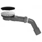 Sprchový odtok slim Ø 90 mm dva kryty mat čierny/strieborný 30724458