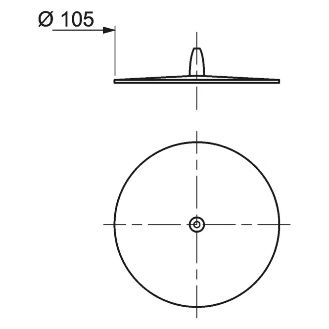 Univerzálna zátka Frisby Ø 110 mm biela (39222501)