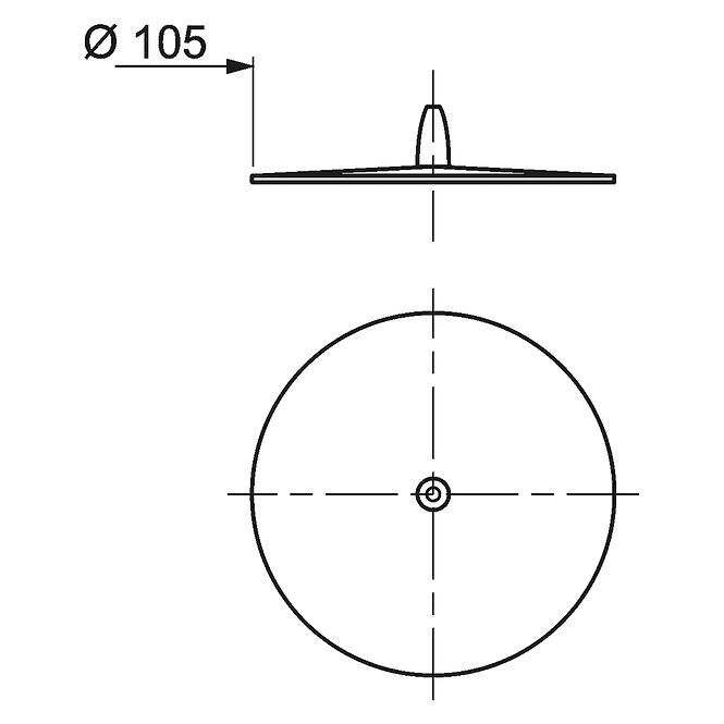Univerzálna zátka Frisby Ø 110 mm biela (39222501)