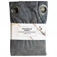 Záves na krúžkoch Velvet Justi YX514/6 135x250 cm sivý