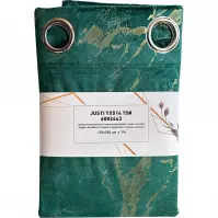 Záves na krúžkoch Velvet Justi YX514/15 135x250 cm zelený