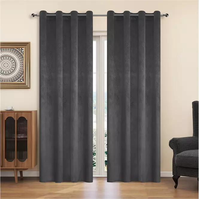Záves na krúžkoch YC11940/200G/117/140x250 cm sivý