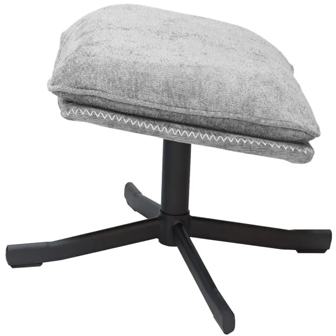 Kreslo Karmen s podnožkou svetlosivá