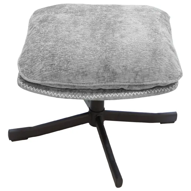 Kreslo Karmen s podnožkou svetlosivá