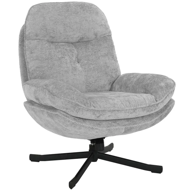 Kreslo Karmen s podnožkou svetlosivá