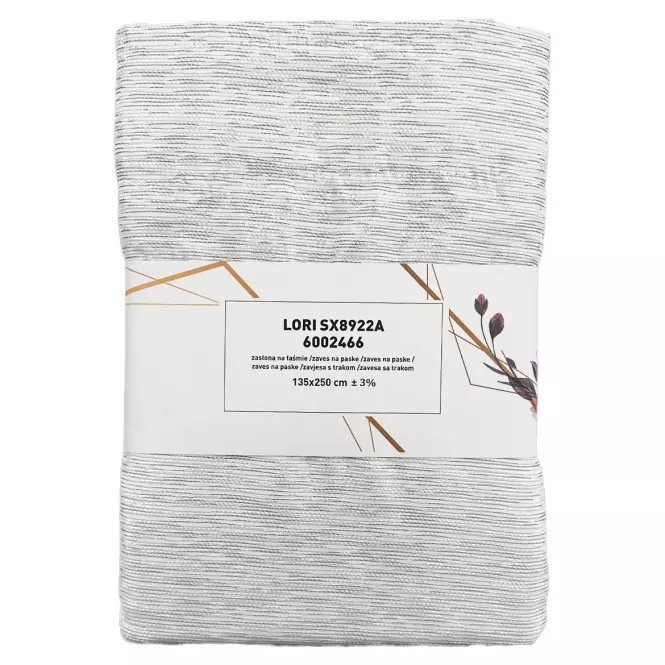 Záves na páske Lori SX8922A 135x250 cm  sivý