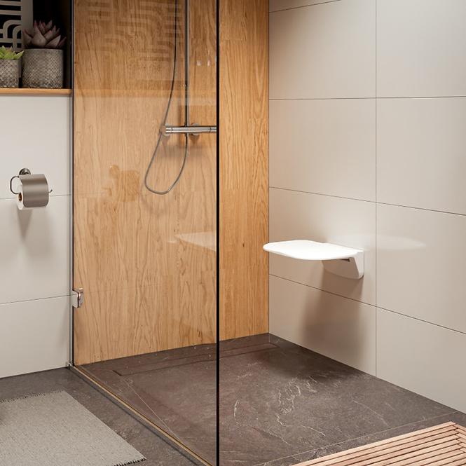 Sklopné sedadlo do sprchy Mersan Premium Line biela