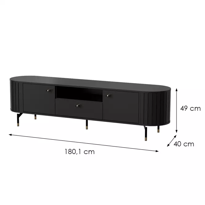 TV stolík Zante Za5 čierna,2