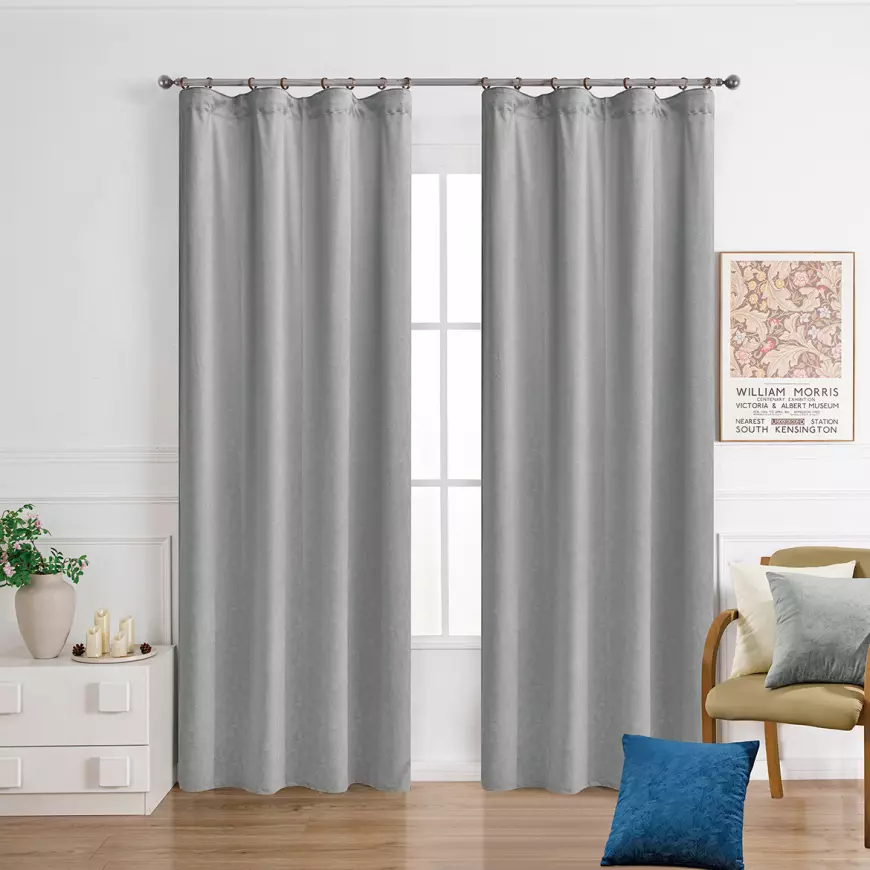 Záves na páske ROSALIA VET449/3/210GSM 140x250 cm  sivý