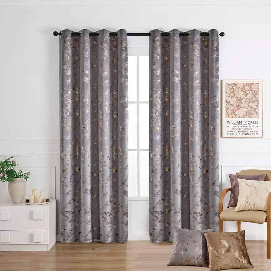 Záves na krúžkoch GOLDY VET479/4/210GSM 140x250 cm  sivý