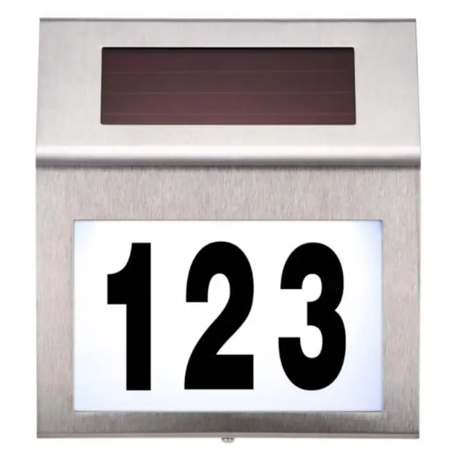 Solárna lampa číslo domu Broy 46827 chróm,16