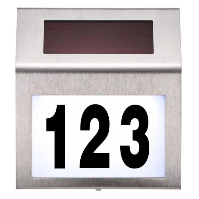 Solárna lampa číslo domu Broy 46827 chróm,16
