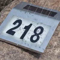 Solárna lampa číslo domu Broy 46827 chróm
