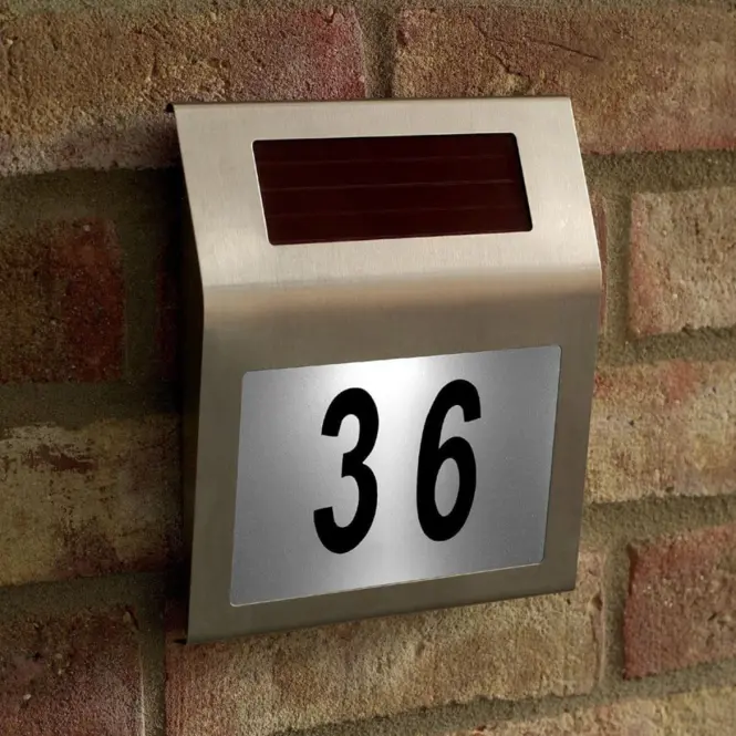 Solárna lampa číslo domu Broy 46827 chróm