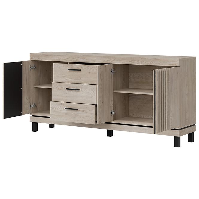 Komoda Mati Mi05 Dub Crem/Čierna,3