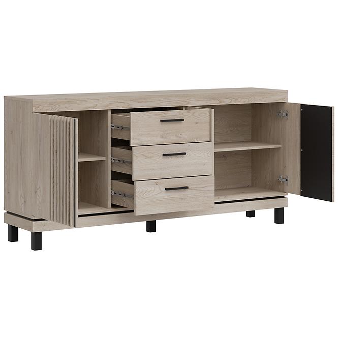 Komoda Mati Mi05 Dub Crem/Čierna,7