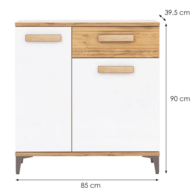 Komoda Snobi Sb02 Dub Craft/Alpská Biela,2