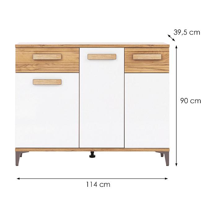 Komoda Snobi Sb03 Dub Craft/Alpská Biela,2