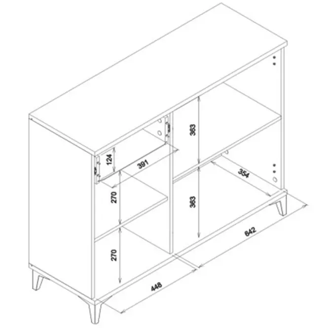 Komoda Snobi Sb03 Dub Craft/Alpská Biela,3