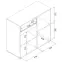 Komoda Lionel Li02 dub S./ biela,3