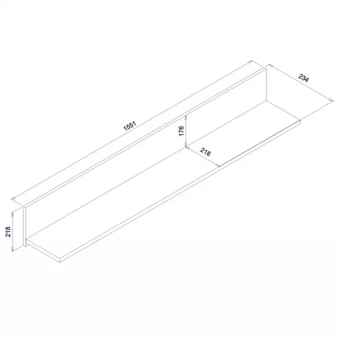 Polička Snobi Sb12 Dub Craft/Alpská Biela,3