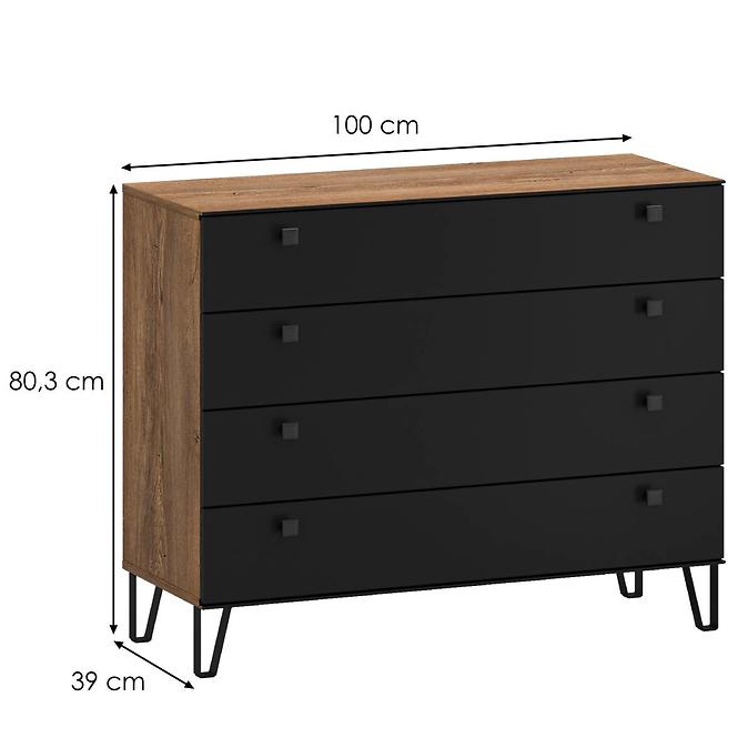 Komoda Weil 4S burgund oak