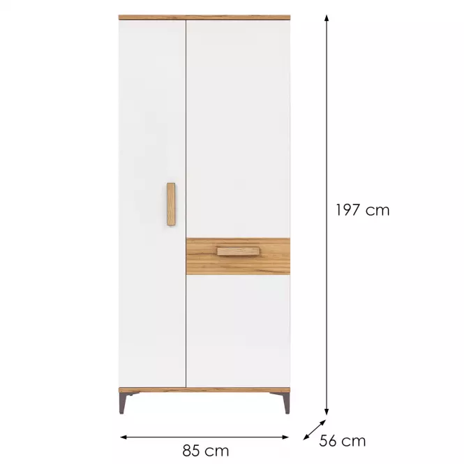 Skriňa Snobi Sb11 Dub Craft/Alpská biela,2