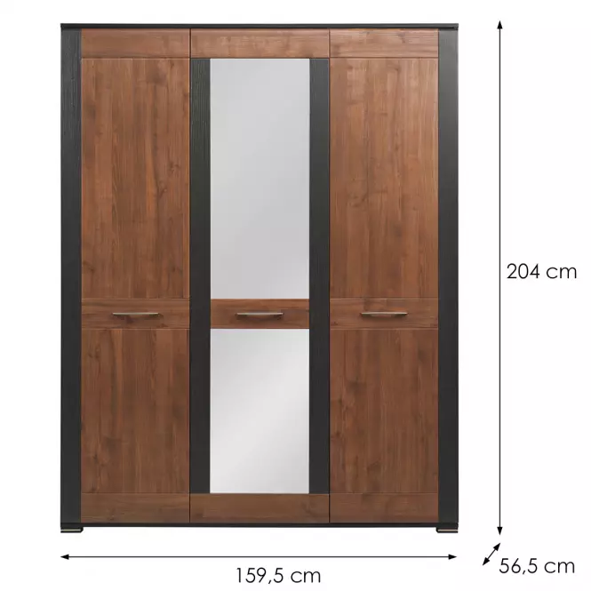 Skriňa 3d Naomi Na-8 Orech/Wenge