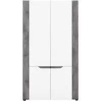 Skriňa Brando 107cm-biela/betón, dvojdverová