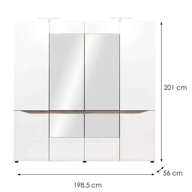 Skriňa  Lionel Li10 Dub S./ Biela,2