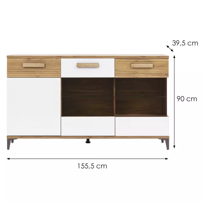 Skriňa Snobi Sb05 Dub Craft/Alpská biela,2
